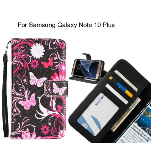 Samsung Galaxy Note 10 Plus case 3 card leather wallet case printed ID