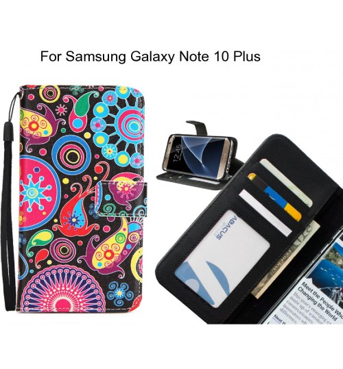 Samsung Galaxy Note 10 Plus case 3 card leather wallet case printed ID