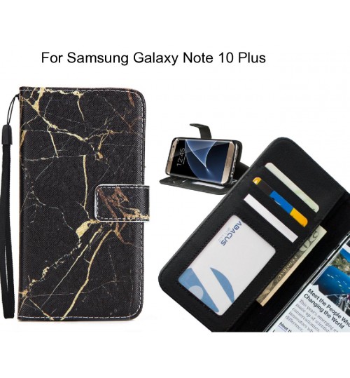 Samsung Galaxy Note 10 Plus case 3 card leather wallet case printed ID