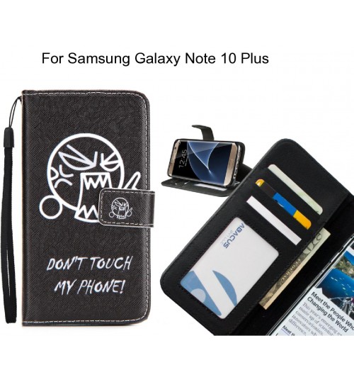 Samsung Galaxy Note 10 Plus case 3 card leather wallet case printed ID