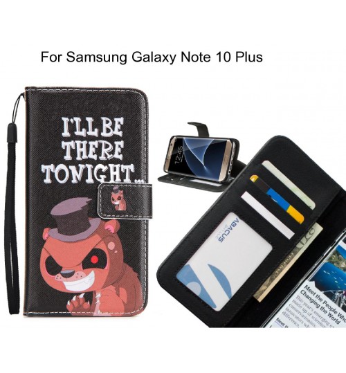 Samsung Galaxy Note 10 Plus case 3 card leather wallet case printed ID