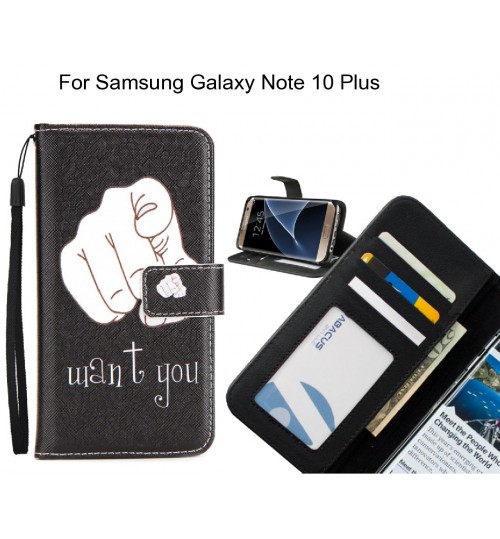 Samsung Galaxy Note 10 Plus case 3 card leather wallet case printed ID