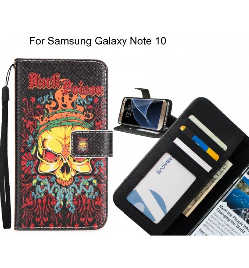 Samsung Galaxy Note 10 case 3 card leather wallet case printed ID