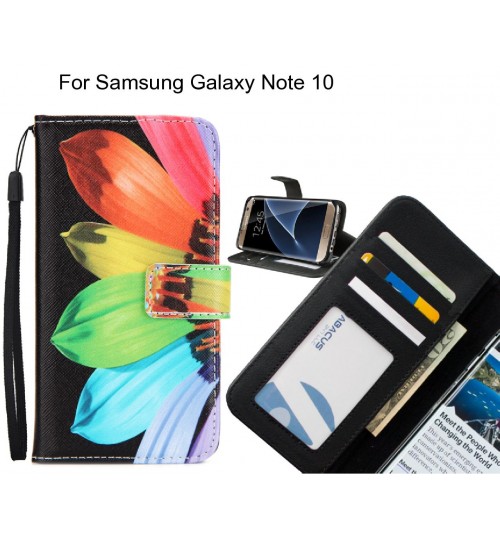 Samsung Galaxy Note 10 case 3 card leather wallet case printed ID