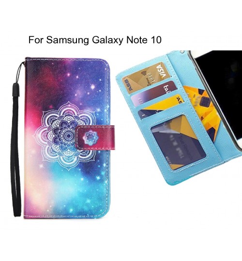 Samsung Galaxy Note 10 case 3 card leather wallet case printed ID