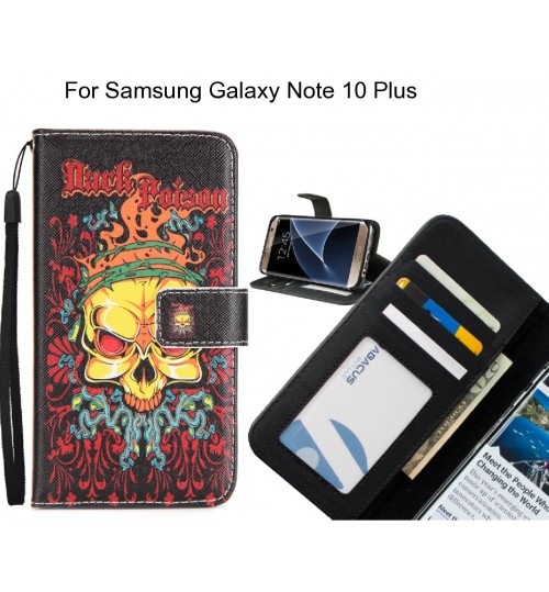 Samsung Galaxy Note 10 Plus case 3 card leather wallet case printed ID