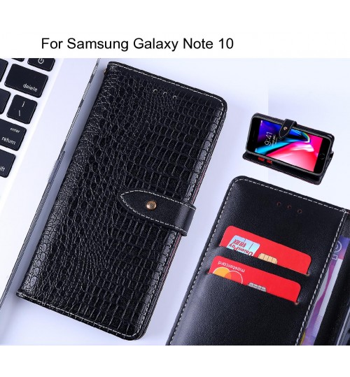 Samsung Galaxy Note 10 case croco pattern leather wallet case