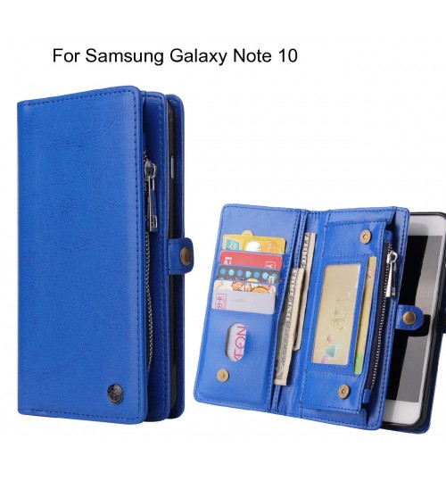 Samsung Galaxy Note 10 Case Retro leather case multi cards cash pocket