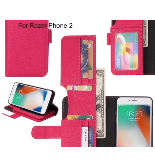 Razer Phone 2 Case Leather Wallet Case Cover - Hot Pink