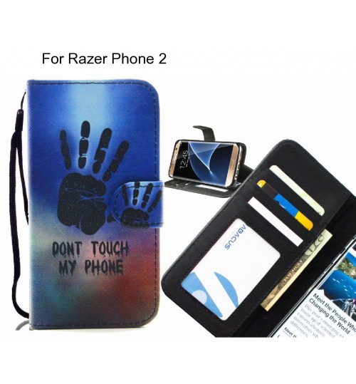 Razer Phone 2 case 3 card leather wallet case printed ID