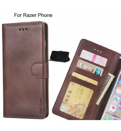 Razer Phone Case Executive Leather Wallet Case - Brown