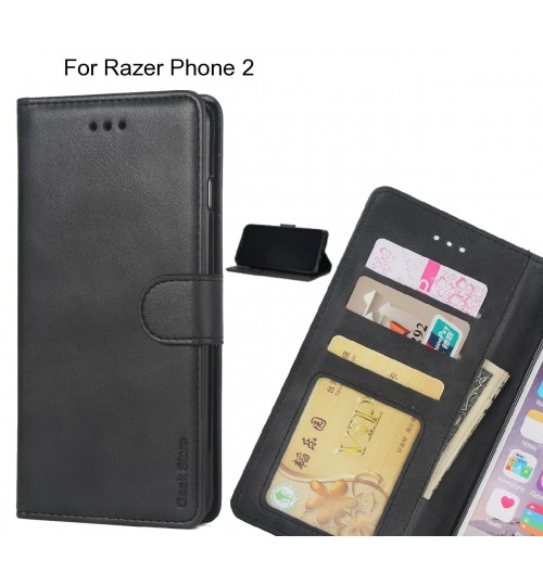 Razer Phone 2 Case Executive Leather Wallet Case - Black