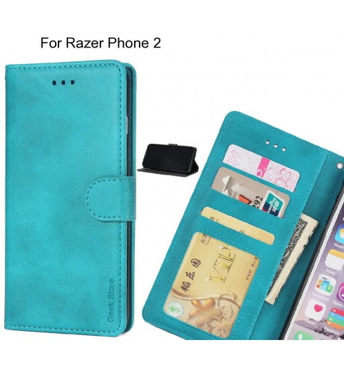 Razer Phone 2 Case Executive Leather Wallet Case - Green