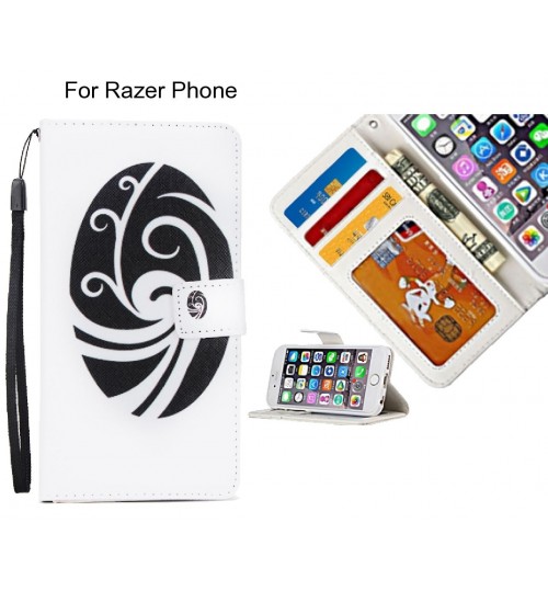 Razer Phone case 3 card leather wallet case printed ID