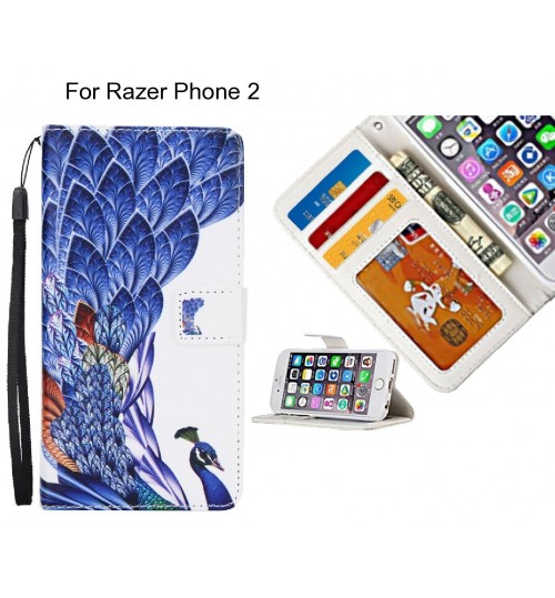 Razer Phone 2 case 3 card leather wallet case printed ID