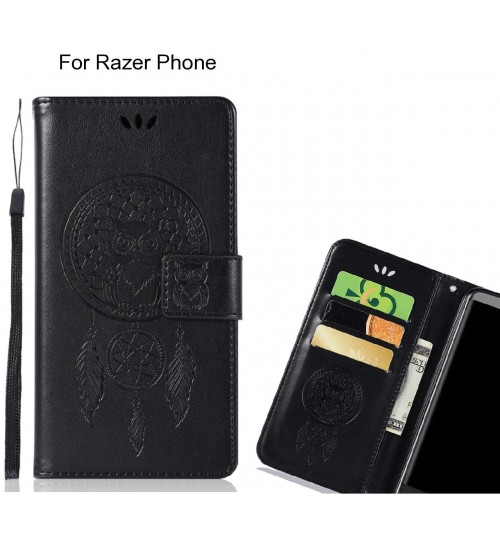 Razer Phone Case Embossed wallet case owl