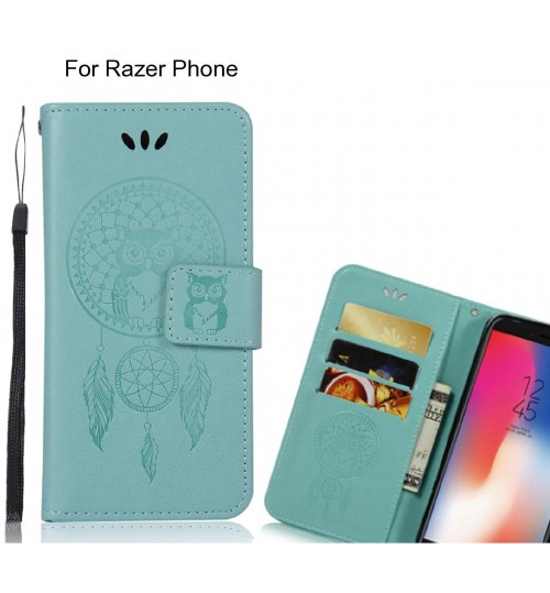 Razer Phone Case Embossed wallet case owl