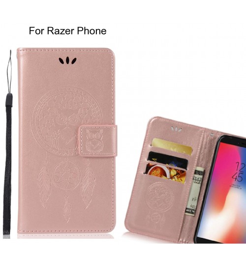 Razer Phone Case Embossed wallet case owl