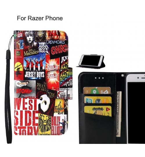 Razer Phone Case wallet fine leather case printed