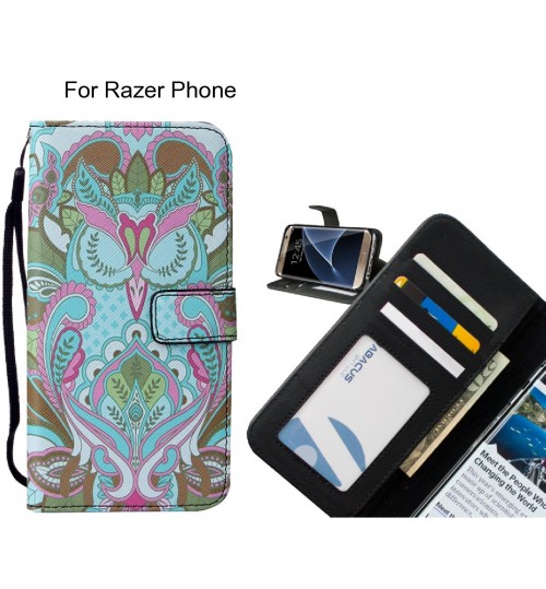 Razer Phone case leather wallet case printed ID