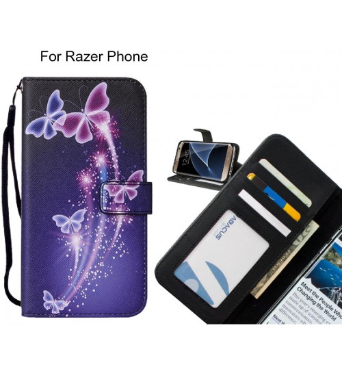 Razer Phone case leather wallet case printed ID