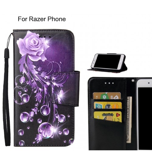 Razer Phone Case wallet fine leather case printed