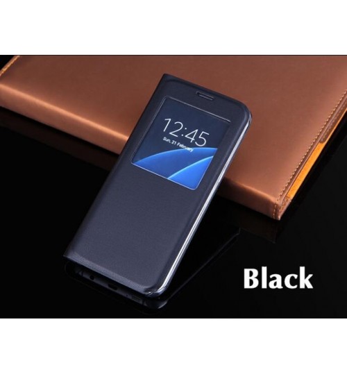 Galaxy S8 plus Smart Leather Flip window case