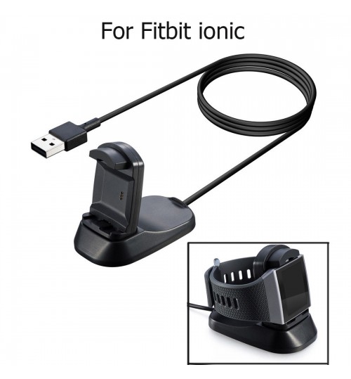Fitbit ionic USB Power Charger Cable Battery Charging Dock Station Holder