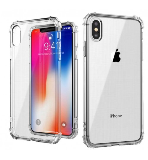 iPhone XS Shockproof Bumper Transparent Silicone Case Cover