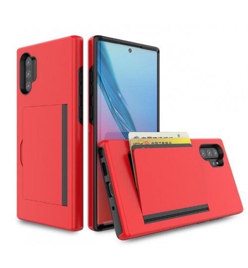 Galaxy Note 10 Plus impact proof hybrid case card holder