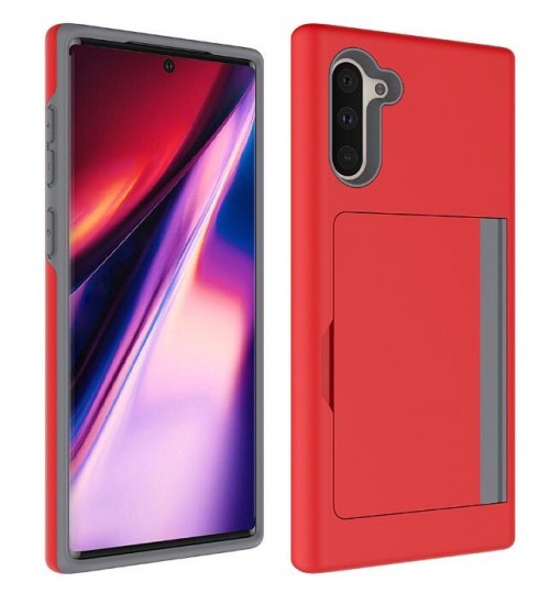 Galaxy Note 10 impact proof hybrid case card holder