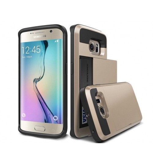 Galaxy S7 Edge impact proof hybrid case card