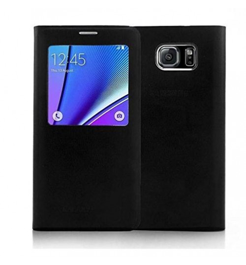 Galaxy S7 case Smart Sleep Leather Flip window view case cover