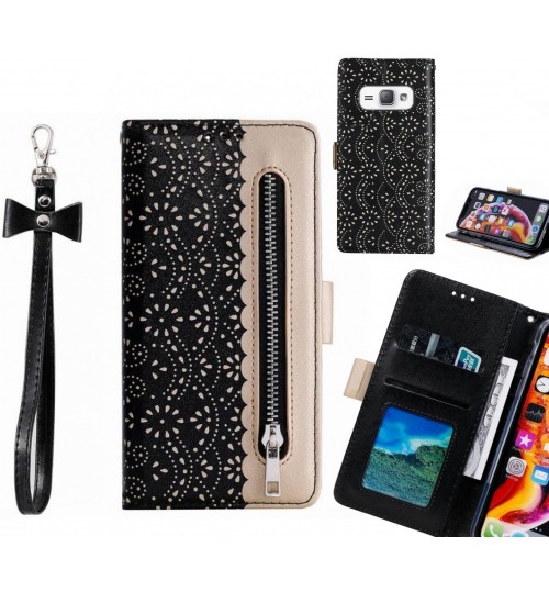 Galaxy J1 2016 Case Multifunctional Wallet Case - Black