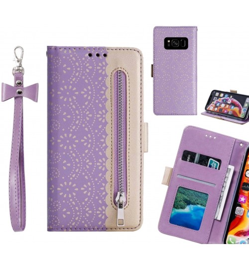 Galaxy S8 Case Multifunctional Wallet Case - Purple