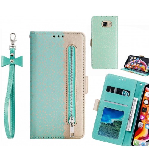 Galaxy A5 2016 Case Multifunctional Wallet Case - Green