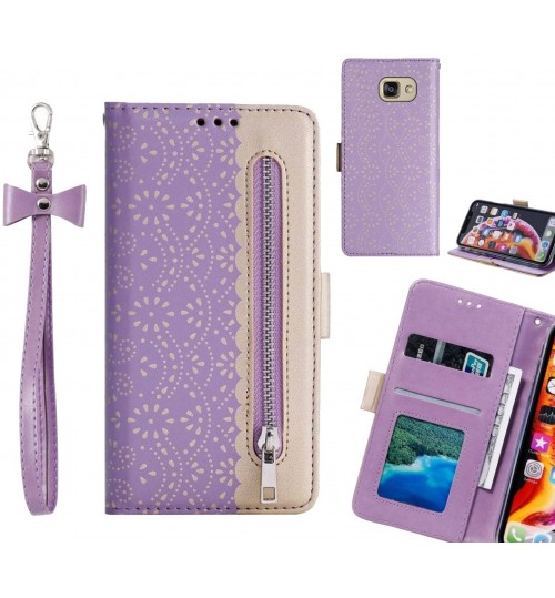 Galaxy A5 2016 Case Multifunctional Wallet Case - Purple