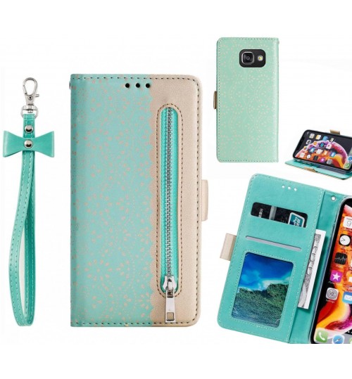 Galaxy A3 2016 Case Multifunctional Wallet Case - Green
