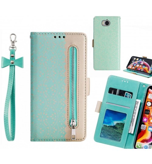 Huawei Y5 2017 Case Multifunctional Wallet Case - Green