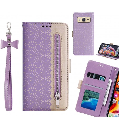 Galaxy J2 Case Multifunctional Wallet Case - Purple