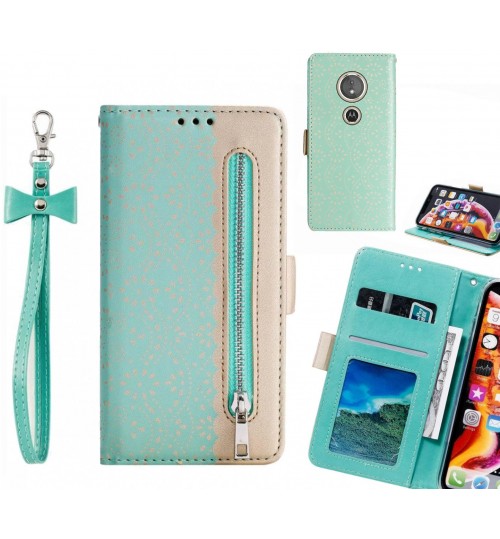 Moto E5 Case Multifunctional Wallet Case - Green