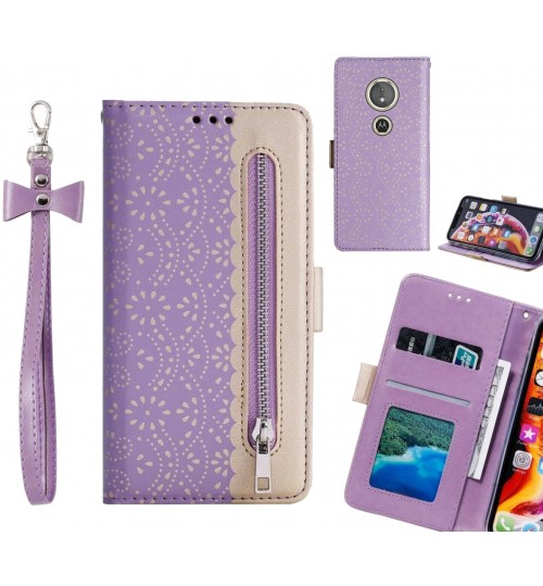 Moto E5 Case Multifunctional Wallet Case - Purple