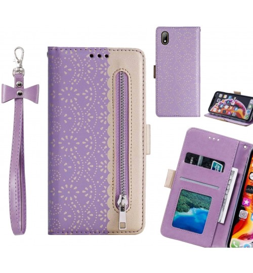 Huawei Y5 2019 Case Multifunctional Wallet Case - Purple