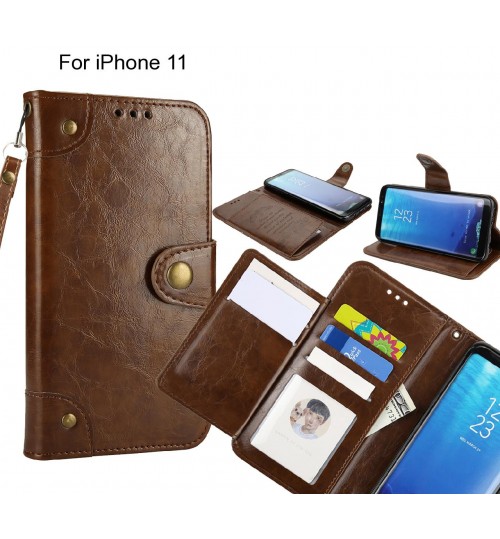 iPhone 11  case executive multi card wallet leather case