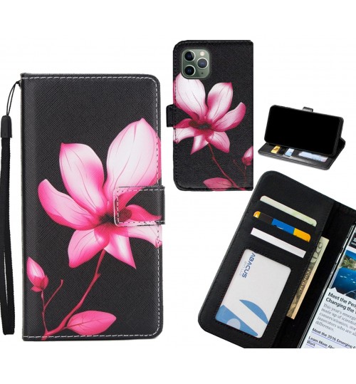 iPhone 11 Pro case 3 card leather wallet case printed ID