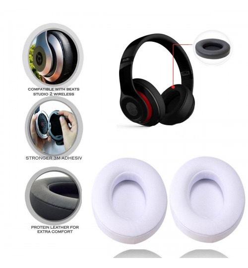Replacement Ear Pad Soft Foam Cushion Black/White for Beats Studio 2.0 Headset