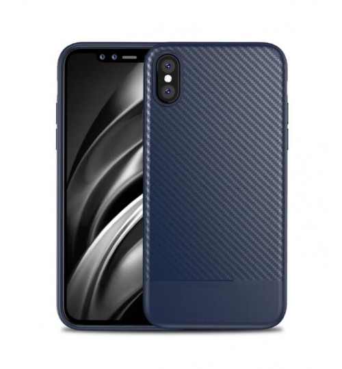iphone X case impact proof rugged case with carbon fiber