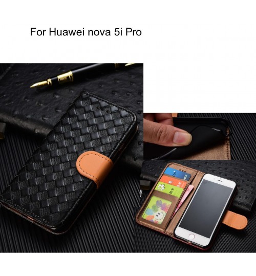 Huawei nova 5i Pro case Leather Wallet Case Cover