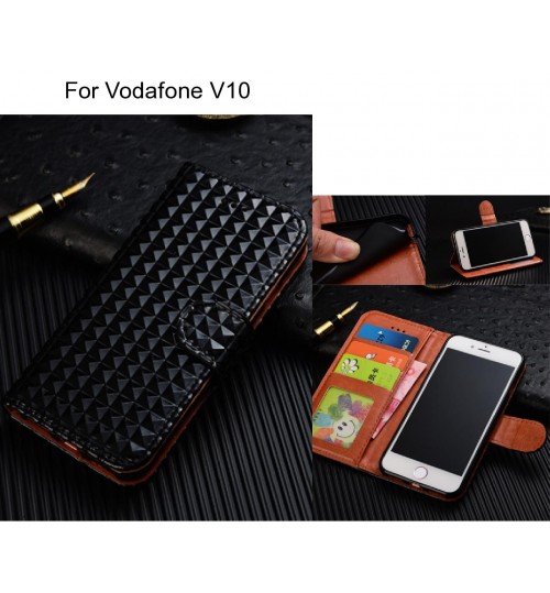 Vodafone V10 Case Leather Wallet Case Cover