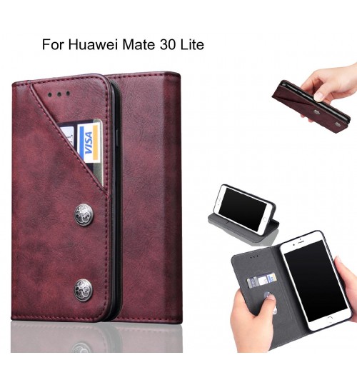 Huawei Mate 30 Lite Case ultra slim retro leather wallet case